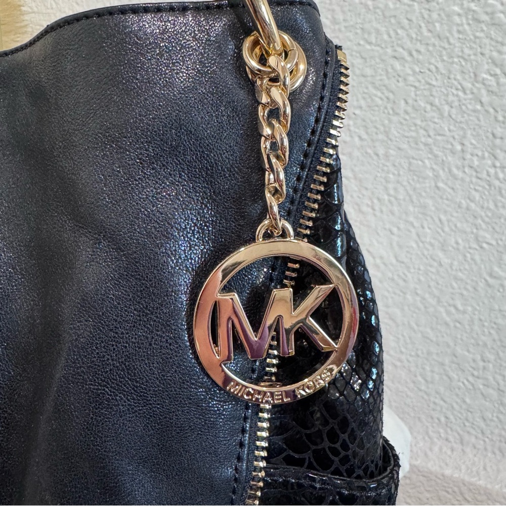 Michael Michael Kors Newman Small Python-Embossed… - image 4